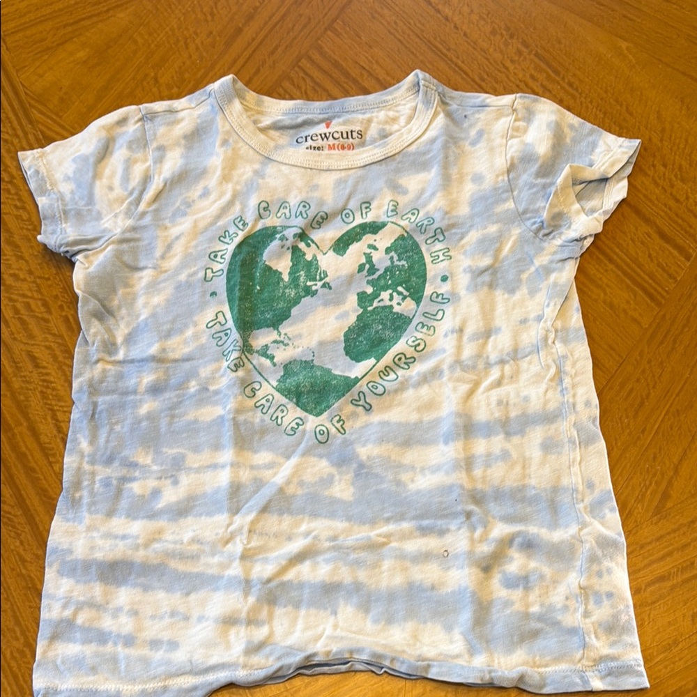 Crewcuts Kids Blue Tie-Dye Earth T-Shirt